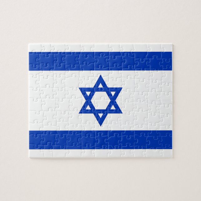 Pussel med Flagga Israel (Horisontell)