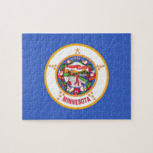 Pussel med Flagga Minnesota State