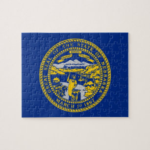 Pussel med Flagga Nebraska State