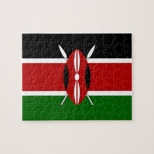 Pussel med Kenyas flagga