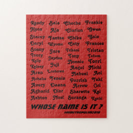 Pussel med namn för män och kvinnor