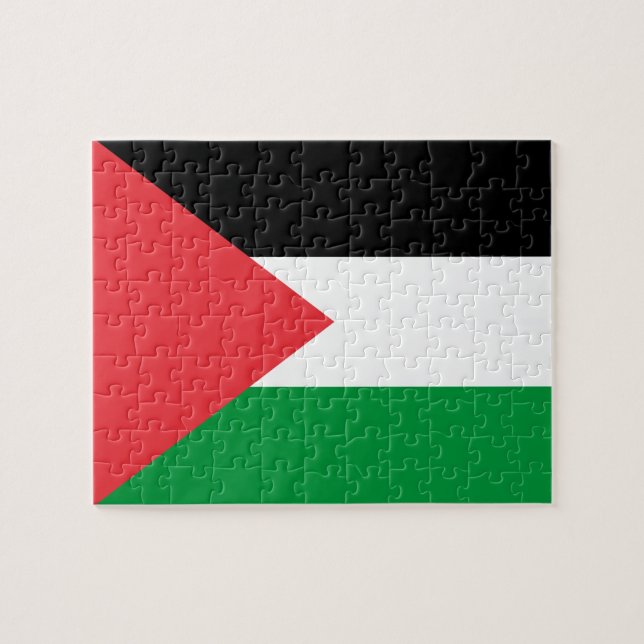 Pussel med Palestinas Flagga (Horisontell)