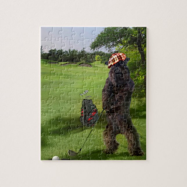 Pussel med rolig golfspelterrierplats (Vertikal)