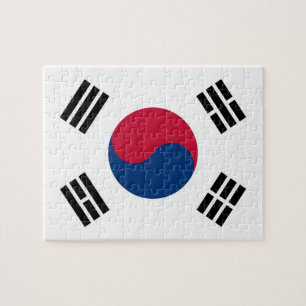 Pussel med Sydkoreas Flagga