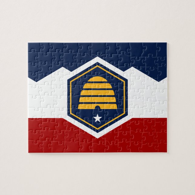Pussel med Utahs flagga, USA (Horisontell)