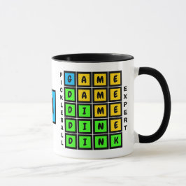 Pussel ORD SPEL DINK Pickleball MONOGRAM Mugg