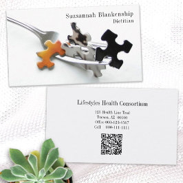 Pussel på gaffelvagnar QR Code Health Professionel Visitkort