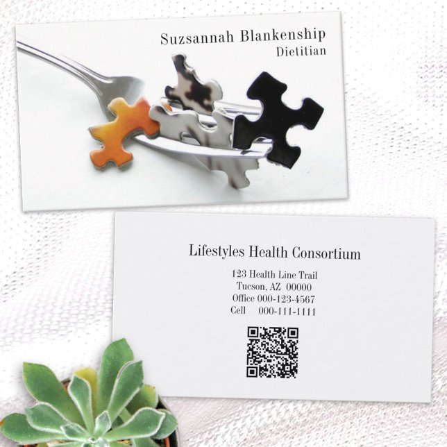 Pussel på gaffelvagnar QR Code Health Professionel Visitkort (Skapare uppladdad)