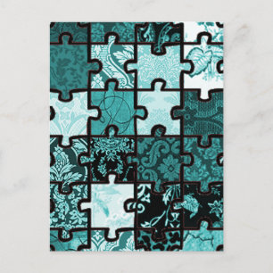 Pussel Patchwork Vykort