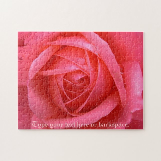 Pussel Personlig Rosa ros Pussel ro (Horisontell)
