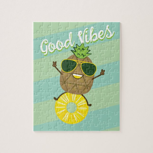 Pussel | Pineapple Character Good Vibes (Vertikal)