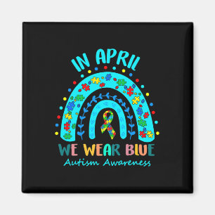 Pussel Rainbow i april... Vi Bäror Blue Autism Awa Magnet