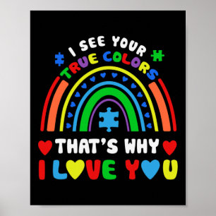 Pussel Rainbow i april... Vi Bäror Blue Autism Awa Poster
