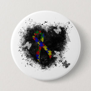 Pussel Ribbon Grunge Heart Knapp