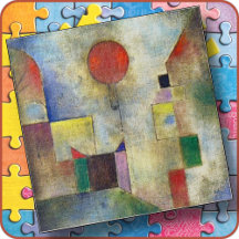 Pussel - "Röd ballong" -Paul Klee Konst 20x20