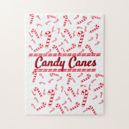 Pussel - Röda Polkagrisar med text