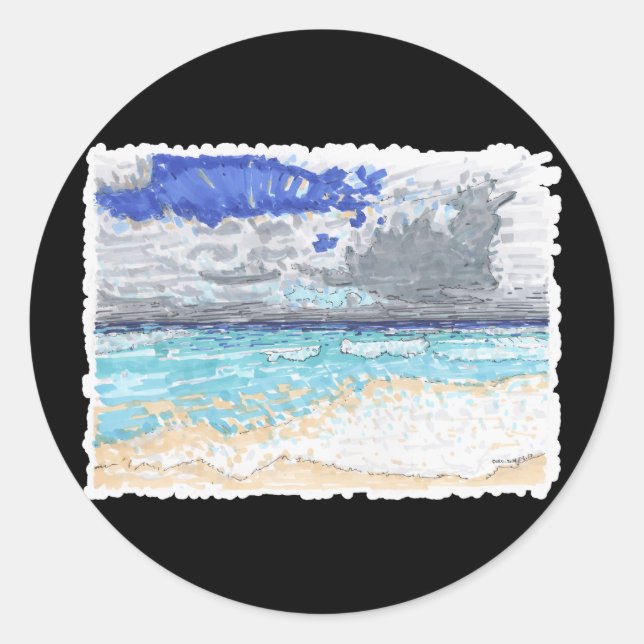 Pussel Runt Klistermärke (Framsida)