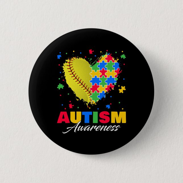 Pussel Softbyll Ll Heart Autism Awareness Autistic Knapp (Framsida)