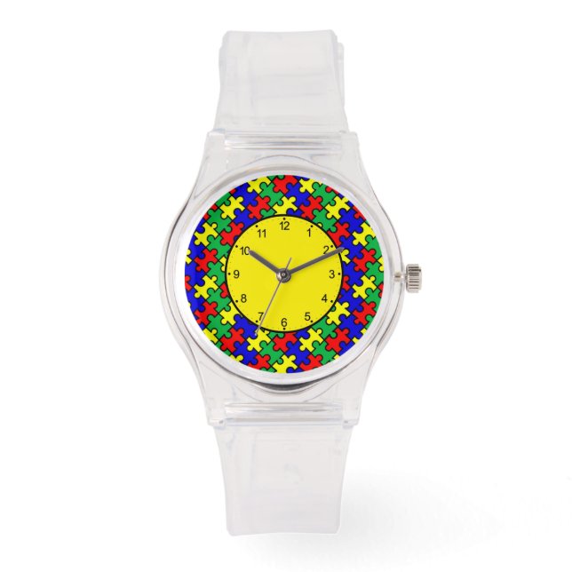 Pussel sömlöst mönster-22675 armbandsur (Framsida)