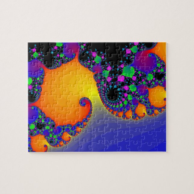 Pussel: Spiral Fractal design Pussel (Horisontell)