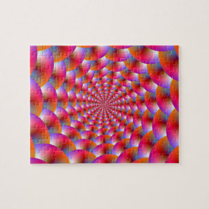 Pussel Spiral i sfärer i Rosa och våld