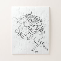 Pussel: Tomte & Rudolf