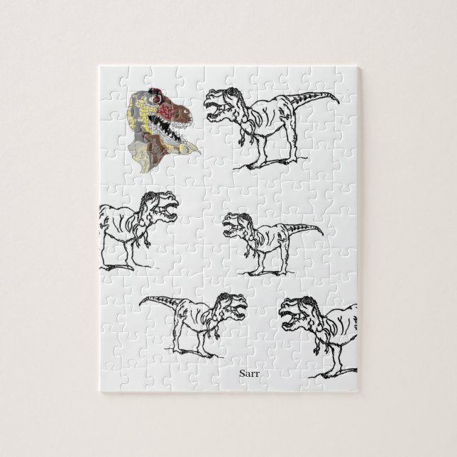 Pussel: Tyannosaurus Kung i Dinosauurerna Pussel (Vertikal)