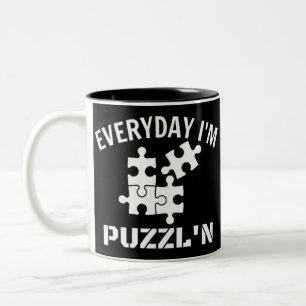 Pussel Varje dag är jag Puzzl'n Två-Tonad Mugg