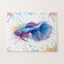 Pussel - Vattenfärgsserie: Betta Fish