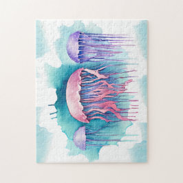 Pussel - Vattenfärgsserie: Blodbild för maneter