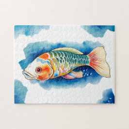 Pussel - Vattenfärgsserie: Koi Fish