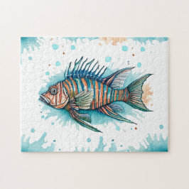 Pussel - vattenfärgsserie: Lionfisk