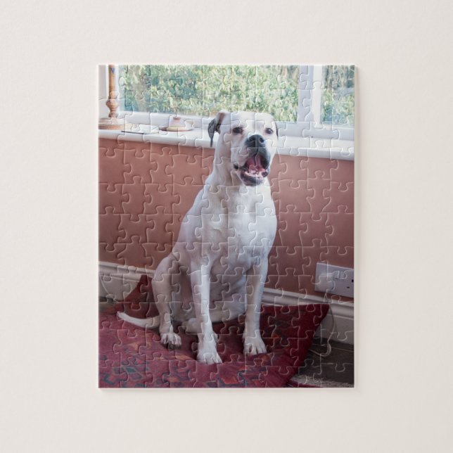 Pussel: Vitboxarehund Pussel (Vertikal)