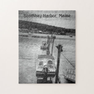 Pussel w/Box för foto för hamnBoothbay hamn 11x1