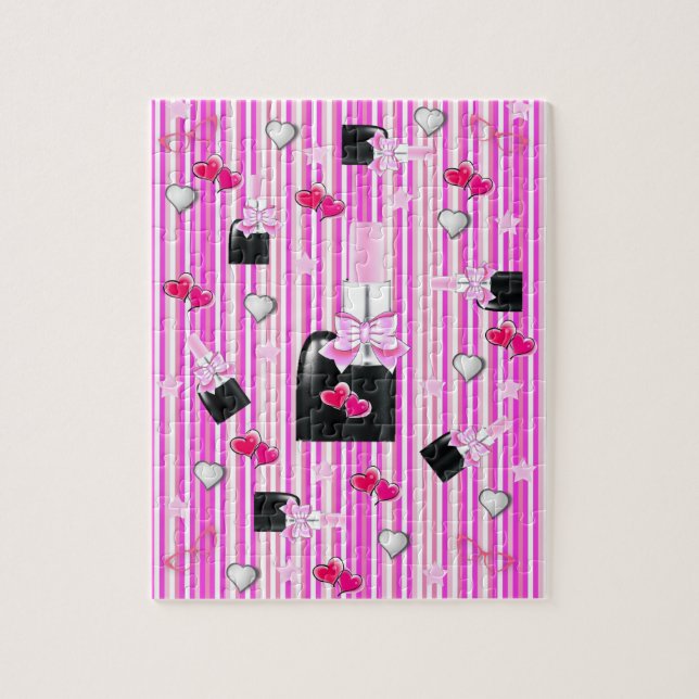 Pussel White Rosa Rand Nagel polska Hearts (Vertikal)