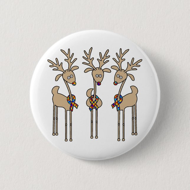 Pusselbandren - Autismmedvetenhet Knapp (Framsida)