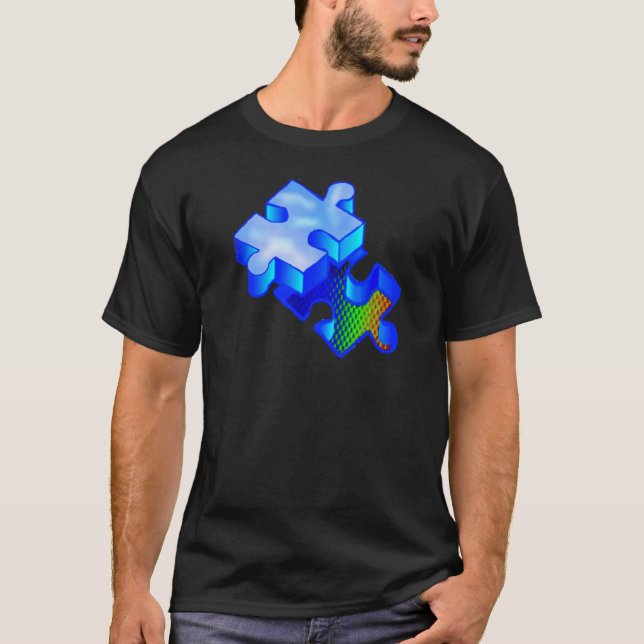 pusselbiet för Autism 3d T-shirt (Framsida)