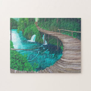 PusselPlitvice Kroatien för sjöar Pussel