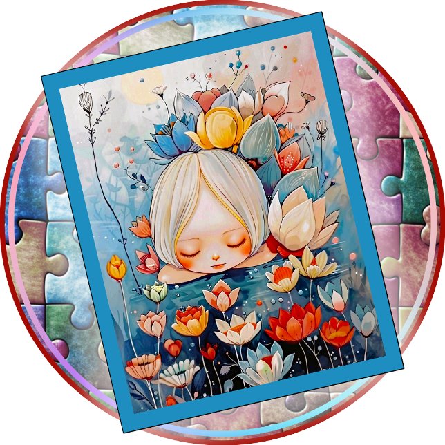 PUSSELPUSSLET - Alla vackra blommor (barnstorlek) Pussel (A Jigsaw Puzzle entitled "All the Pretty Flowers"'. Several sizes and piece count available.)