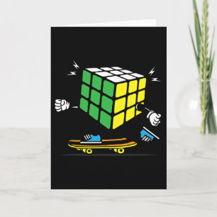 Pusselvetenskaps kub skateboard Kawaii Skater Roli Kort