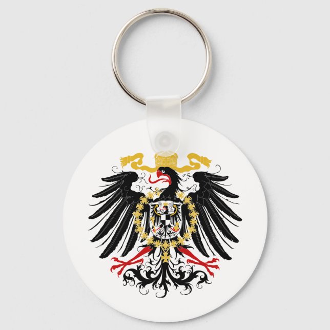 Pussian Eagle Red Black och Guld Nyckelring (Framsida)