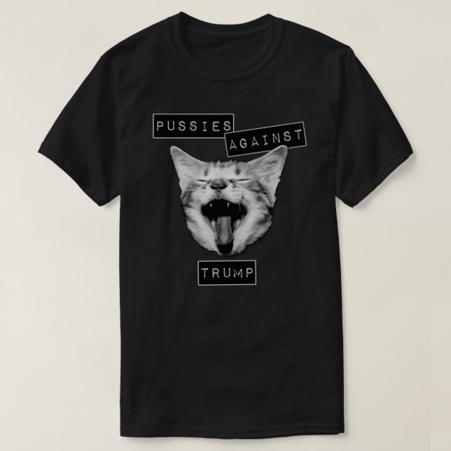 Pussier mot trump Grått Passande T-Shirt (Design framsida)
