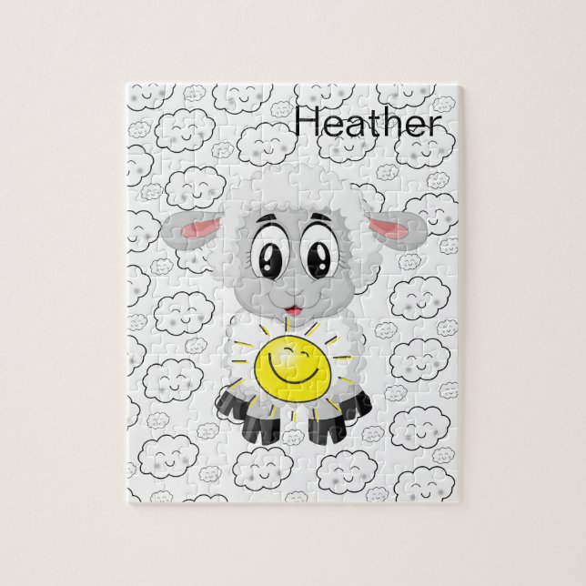 Pusslor Fårmoln Sol Pussel (Vertikal)