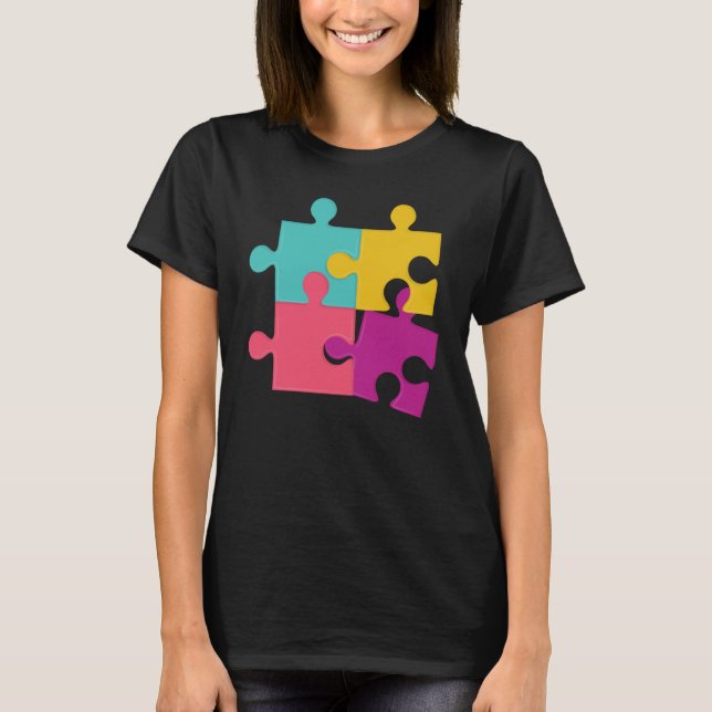 Pusslor Löst Pussel Hobby Korsord   3 T Shirt (Framsida)