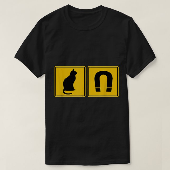 Pussy Cat Magnet Cat Lovers T Shirt (Design framsida)