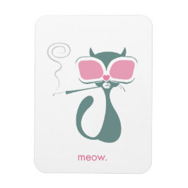 Pussy GolighMeow White Magnet