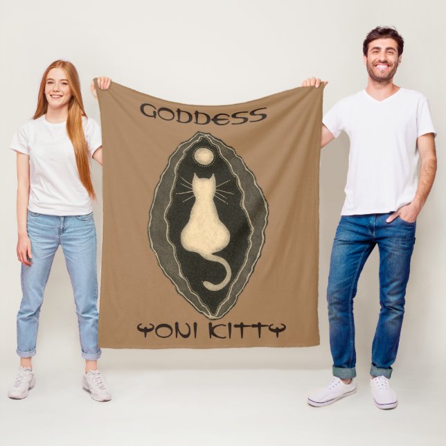 Pussy Kat gudinna Yoni Fleecefilt (På plats)