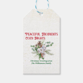 Pussy Willow Catkin Bouquet Christmas Presentetikett