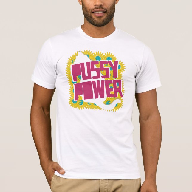 Pussyen driver. Katten driver. Flickan driver. Tee Shirt (Framsida)