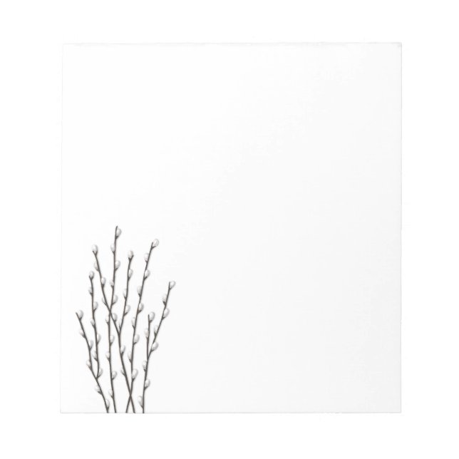 Pussywillow Grenar Botanical Art Anteckningsblock (Framsida)